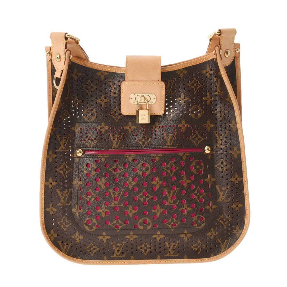 Louis Vuitton Perforated Musette Fuchsia Pink Canvas Shoulder Bag